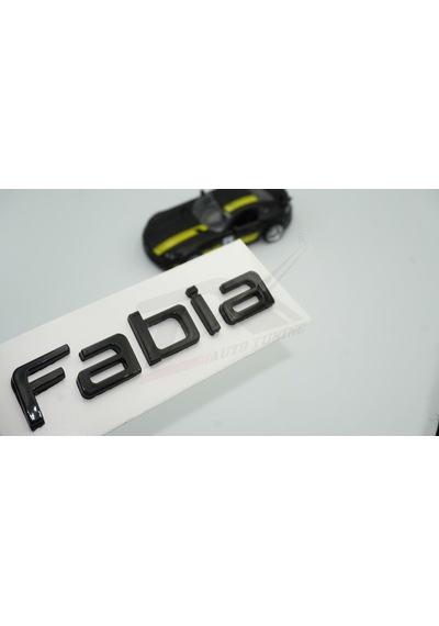 Skoda Fabia Bagaj Parlak Siyah Abs 3M 3D Yazı Logo Amblem