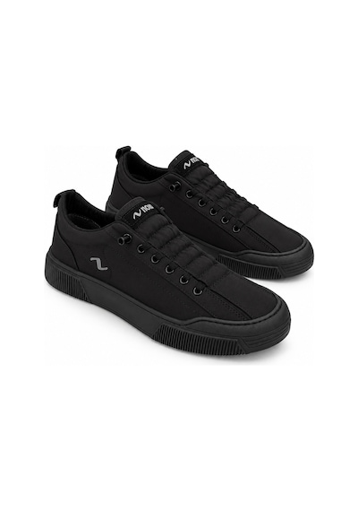 Wordex Noka Champ Unisex Lastik Bağcıklı Rahat Taban Sneaker Spor Ayakkabı Siyah