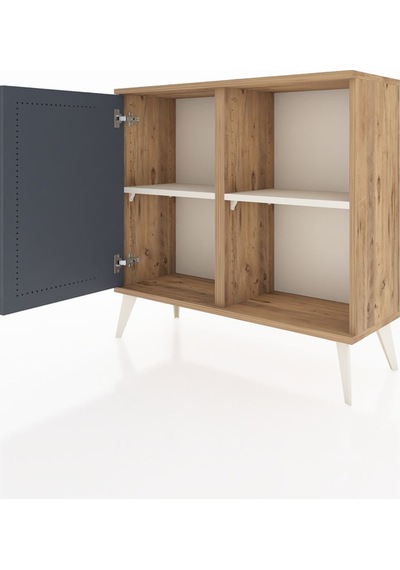 Arges Şifonyer 2 Raflı Tek Kapaklı 88x30x80 Çam-antrasit/aytaşı Antrasit/aytaşı Arges Şifonyer 2 Raflı Tek Kapaklı 88x30x80 Çam-antrasit/aytaşı Antrasit/aytaşı