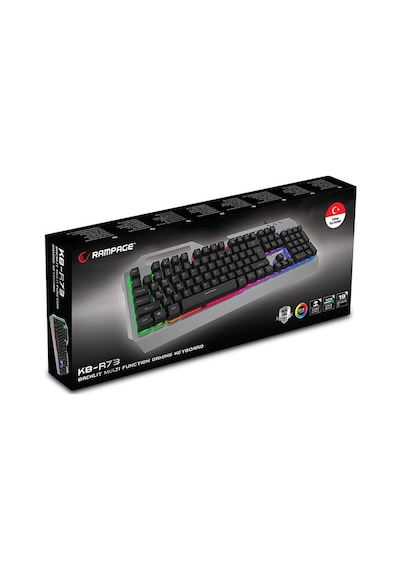 Rampage KB-R73 Usb Kablolu Aydınlatmalı Metal Kasa Gaming Q Klavye