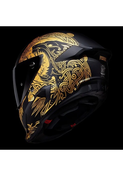 Ruroc At4.0 Carbon Fenrir Kapalı Kask Siyah - Altın