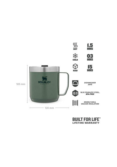 The Legendary Camp Mug Kapaklı Termos Bardak 0.35l 12oz - Hammertone Green