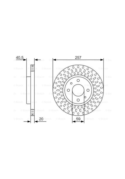 Fren Disk Ön Albea Palio Doblo Tempra Marea - Havalı 257,4mm
