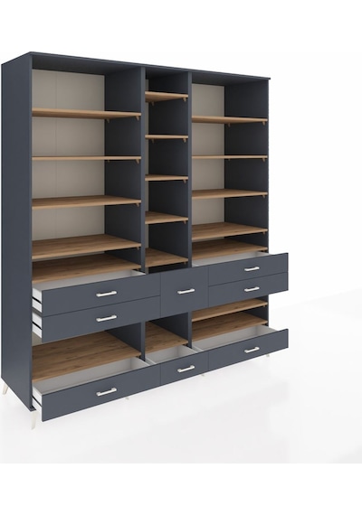 Kronos Dolap 19 Raflı 8 Çekmeceli 220x59x243 Antrasit-çam/antrasit Atlas Çam/antrasıt Kronos Dolap 19 Raflı 8 Çekmeceli 220x59x243 Antrasit-çam/antrasit Atlas Çam/antrasıt