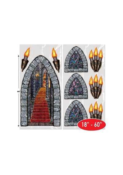 Lexroo 00912 Doğal Mobilya Baskısı, Merdiven, Pencere Ve Meşale, 45,7 Cm İla 152,4 Cm Çok Renkli