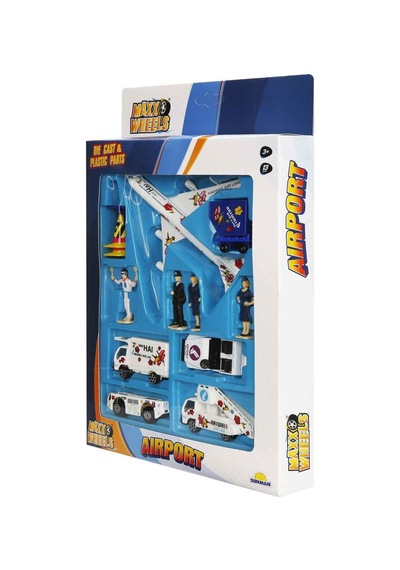 Havaalanı Oyun Seti 3-8 Yaş 13 Parça Die-cast Uçak Aksesuarlı