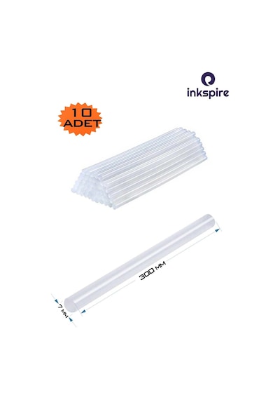Sıcak Silikon Tabancası Mumu İnce 10 Adet Slikon Tabanca İçi İnce Çubuk Silicone Tabanca Ucu Yedeği