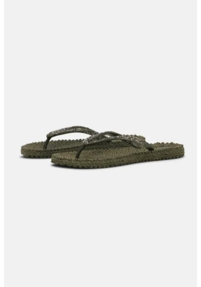Army Cherful03g - Yeşil Taşlı Parmak Arası Terlik-14279