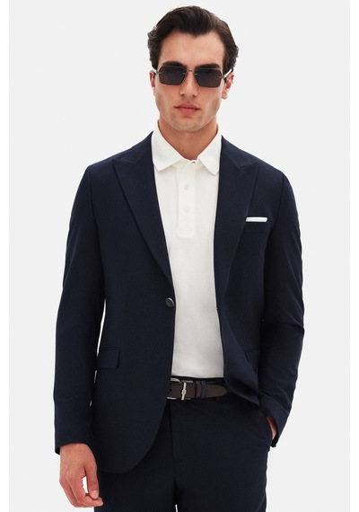 Twn Slim Fit Lacivert Armürlü Takim Elbise 4ef05kv28509m Lacivert