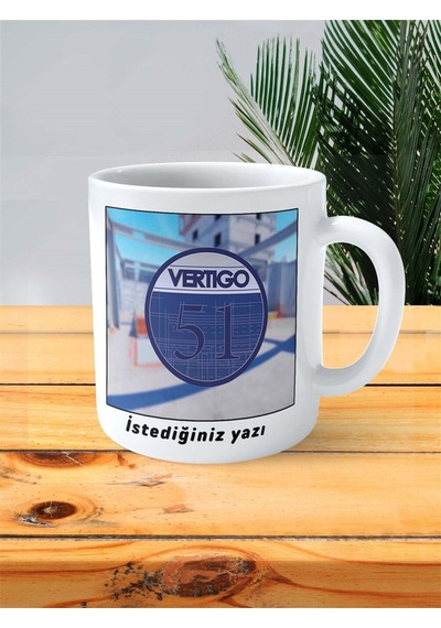 Vertigo Baskılı Kupa Bardak Kişiye Özel Desen Çok Renkli