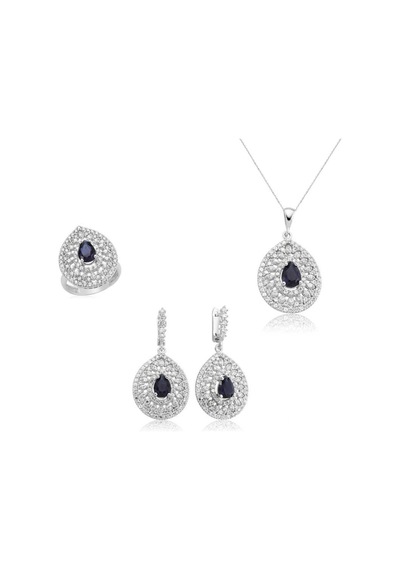 Casera's Gümüş Damla Desenli Kadın Set Csr2182066 Gümüş