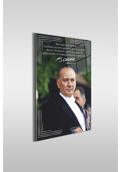 Atatürk Özel Tasarım 9 Dikey Cam Tablo