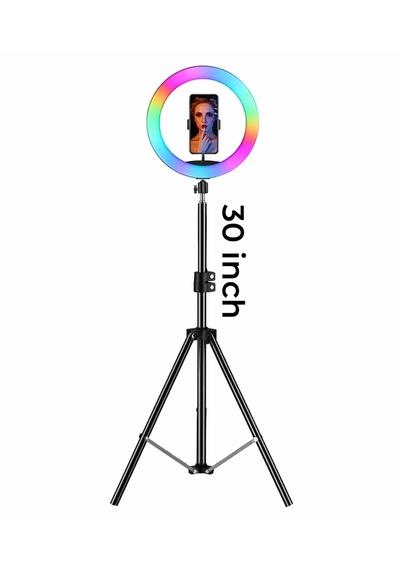 Katjmer Mj30 Ring Light Çok Renkli Fonksiyonlu 76cm Tripod Led
