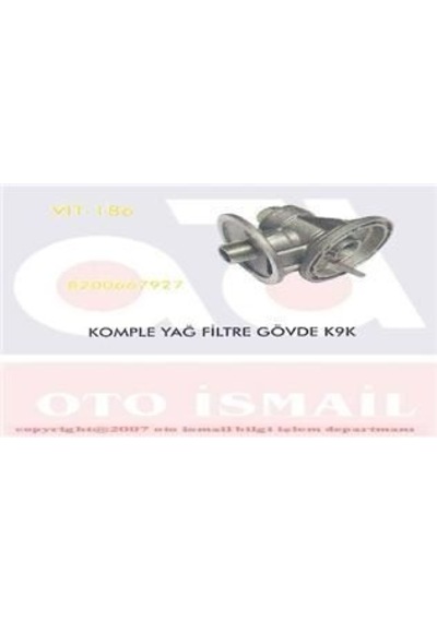 VITESSE 186 YAĞ FİLTRE GÖVDESI CLIO KANGOO MEGANE 1.5 DCI