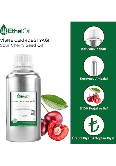 Etheloil Vişne Çekirdeği Sabit Yağı 500 G