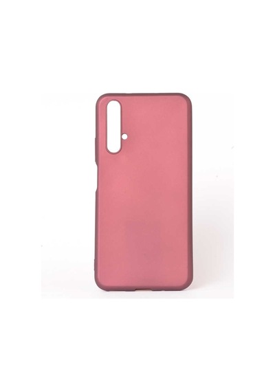 Noktaks - Huawei Uyumlu Huawei Honor 20 - Kılıf Mat Renkli Esnek Premier Silikon Kapak - Mürdüm