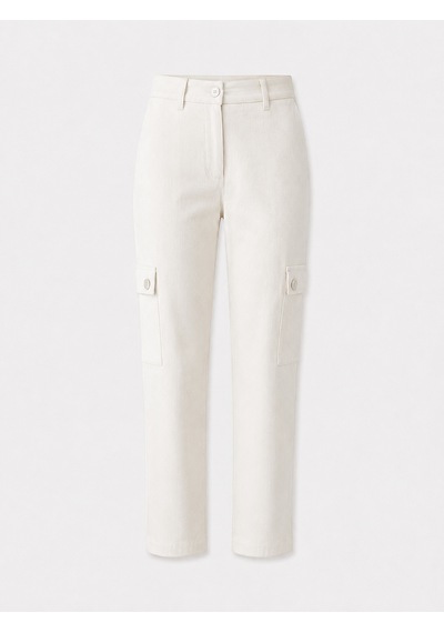Xint Beyaz Lüks Dokulu Soft Kadife Oversize Pantolon 201245
