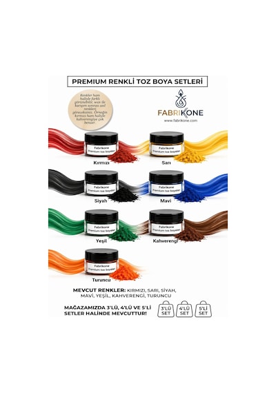 3'lü Set Premium Parafin Soya Wax Toz Mum Boyası Hobi Seti - 5 Cc Mavi, Yeşil, Turuncu Bkfab3myt5g