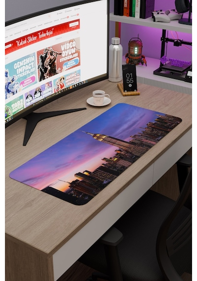 New York Amerika V1 70x30 Xl Gaming Kauçuk Kaymaz Taban Mouse Pad Fare Altlığı
