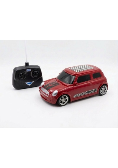 Uzaktan Kumandalı Mini Cooper 1:18 Ölçekli Spor Oyuncak Yarış Arabası Kırmızı