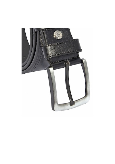 Süzer Deri 4 Cm. Spor Suni Deri Çift Dikişli Model Kemer Siyah Siyah
