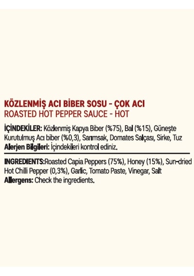 Allezz Közlenmiş Acı Biber Sosu Çok Acı Hot 105 G