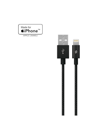 Alumicable Mfı Apple Lightning Şarj Kablosu Siyah