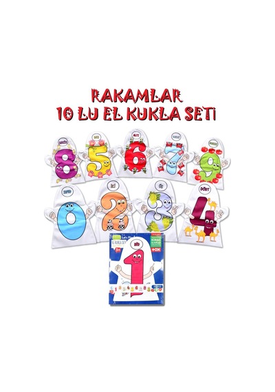 Tox 10 Parça Tox Rakamlar El Kukla Set T047 . Eğitici Oyuncak