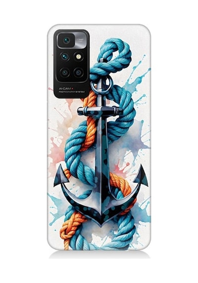 Xiaomi Redmi 10 Uyumlu Gemi Çapası Desenli Silikon Kılıf