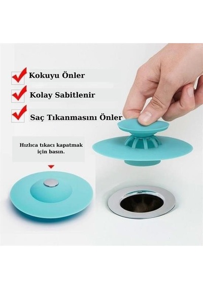 Büro Ev Ofis Mutfağı İçin Silikon Banyo Mutfak Evye Lavabo İçine Süzücü Gider Süzgeci