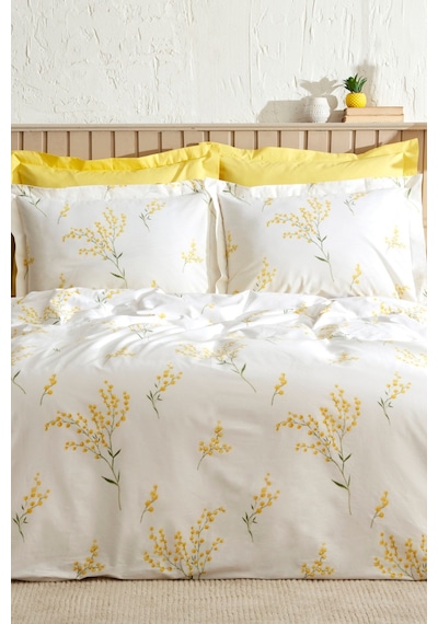 Karaca Home Loretta %100 Pamuk Tek Kişilik Nevresim Takımı Sarı Pp 200.22.08.0060