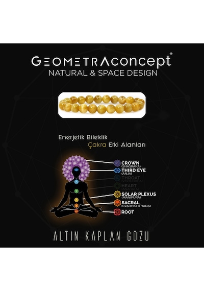 Geometra Concept Altın Kaplan Gözü Doğaltaş Bileklik Çok Renkli Geometra Concept Altın Kaplan Gözü Doğaltaş Bileklik Çok Renkli