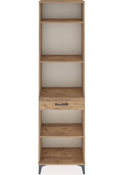 Arges Dolap 4 Raflı Tek Çekmeceli 60x30x221 Çam-çam Çam