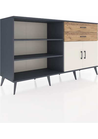 Hyperion Konsol 3 Raflı 2 Çekmeceli 2 Kapaklı 176x44x99 Antrasit- Antrasit-aytaşı/çam Hyperion Konsol 3 Raflı 2 Çekmeceli 2 Kapaklı 176x44x99 Antrasit- Antrasit-aytaşı/çam