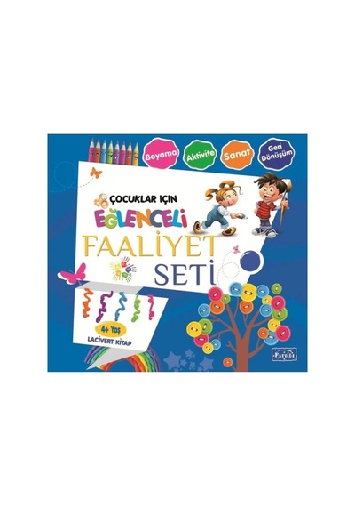 Eğlenceli Faaliyet Seti Lacivert Kitap 4 Yaş Üzeri Sku: Zeusstk3e74e5c8b4