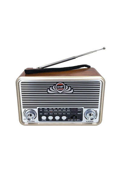Hedyex Ns-6675bt Retro Nostaljik Radyo Bluetooth Usb/tf/fm Yandan Fenerli Usb-c Şarjlı Müzik Kutusu