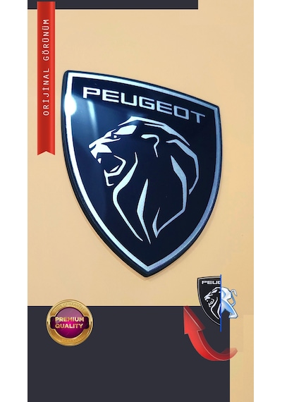 Peugeot Yeni Aslan 3d Logo Çamurluk&arka&yan&kapı Içi
