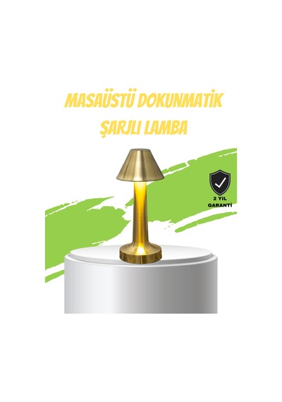 Led Masa Lambası 3 Renk Ayarlı Şarjlı Kablosuz Modern Tasarım