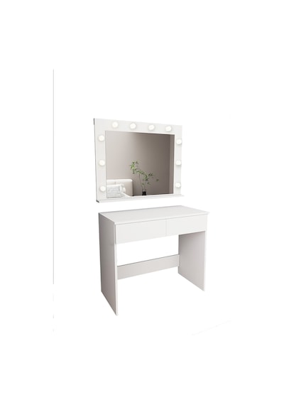 Dekorfim Df02108B Led Işıklı Aynalı Holywood Makyaj Masası, Bölmeli Çekmeceli Organizer Kozmetik Masası Beyaz Dekorfim Df02108B Led Işıklı Aynalı Holywood Makyaj Masası, Bölmeli Çekmeceli Organizer Kozmetik Masası Beyaz