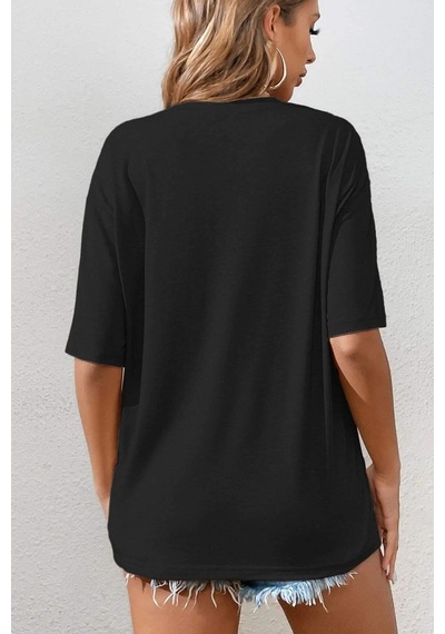 Flood Of Style Unisex Dream Baskılı T-shirt Siyah