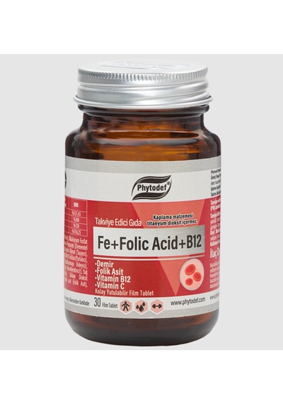 Demir Folik Asit Vitamin B12 Vitamin C 30 Tablet + Omega 3 60 Jel Kapsül