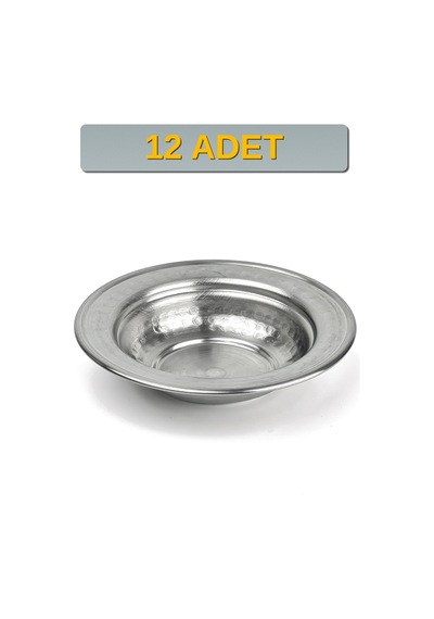 Binbir Trend 11,5 Cm Yanaklı Krom Çelik Zeytinlik Ve Kahvaltılık Kase 95 Ml Meze, Reçel, Sos Kasesi -kase1158 12 Adet