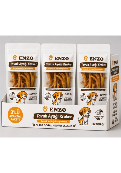 Enzo Tavuk Ayağı Kraker Avantaj Paketi 3x100 Gr.