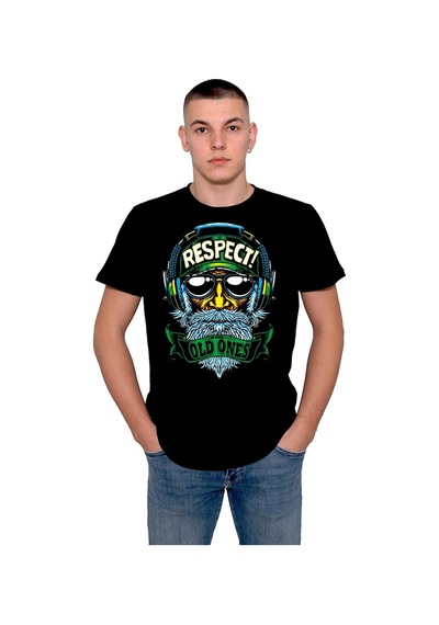 Respect Old Ones Eski Tarz Kulaklık Tişört Unisex T-shirt 001