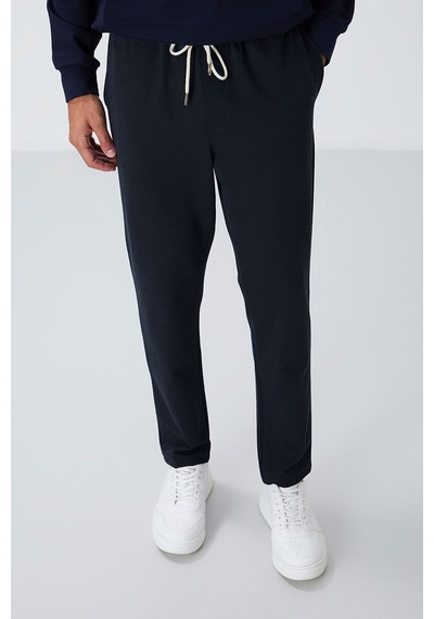 Tommy Life İndigo Yüzeyi Dokulu Standart Fit Erkek Eşofman Alt - 82155