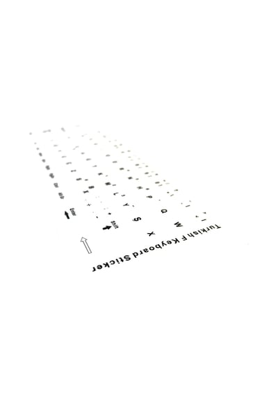 Aghbilgisayar F Klavye Stiker Türkçe Klavye Yapışkan Harf Turkish F Keyboard