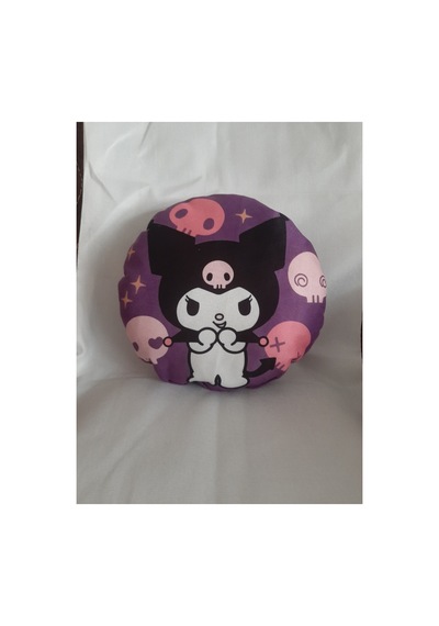 Kuromi Mor Desenlı Tasarım Yastık Çok Renkli
