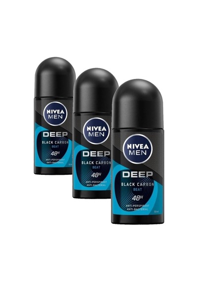Tr Men Erkek Roll-on Deodorant Deep Dimension Beat 50ml, 72 Saat Anti-perspirant Ter Koruması 3 Paketi