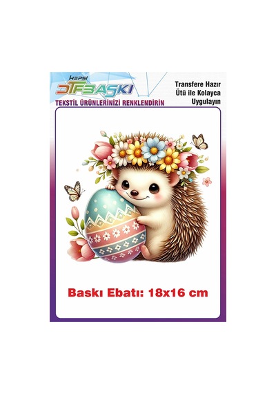 Paskalya Temalı Ütü İle Yapışan Tişört Tekstil Baskı 3100