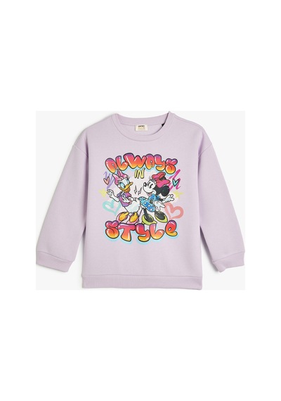 Koton Kız Çocuk Mickey Mouse Ve Daisy Duck Sweatshirt Lisanslı Uzun Kollu Bisiklet Yaka Şardonlu LİLA Koton Kız Çocuk Mickey Mouse Ve Daisy Duck Sweatshirt Lisanslı Uzun Kollu Bisiklet Yaka Şardonlu LİLA